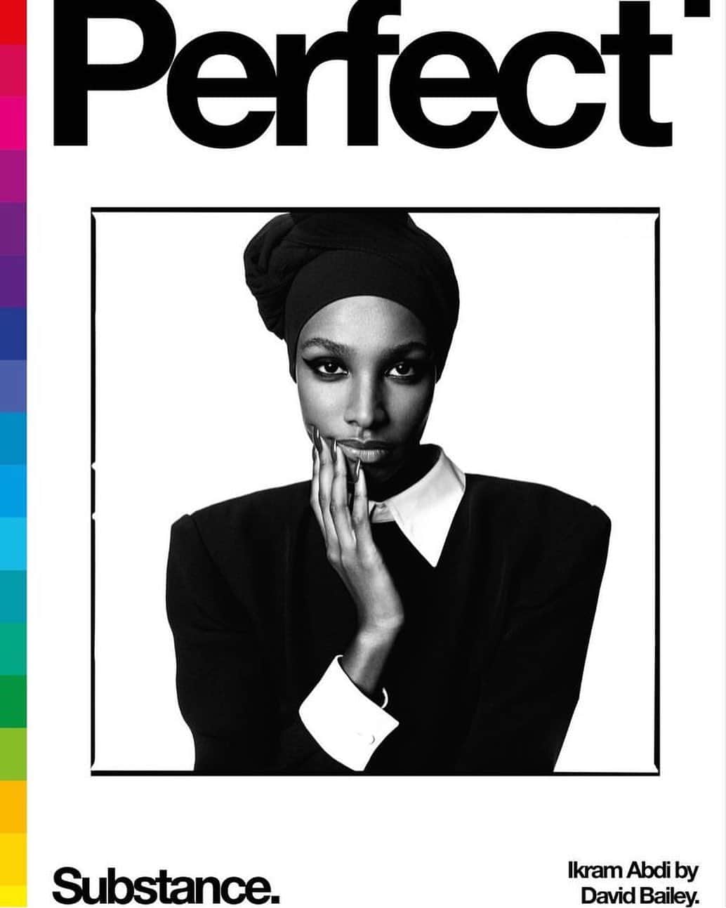 IMG Modelsのインスタグラム：「Picture Perfect. 📸 #IkramAbdi (@ikramabdi) covers @theperfectmagazine. 📷 @bailey_studio 👗 @kegrand #IMGmodels」