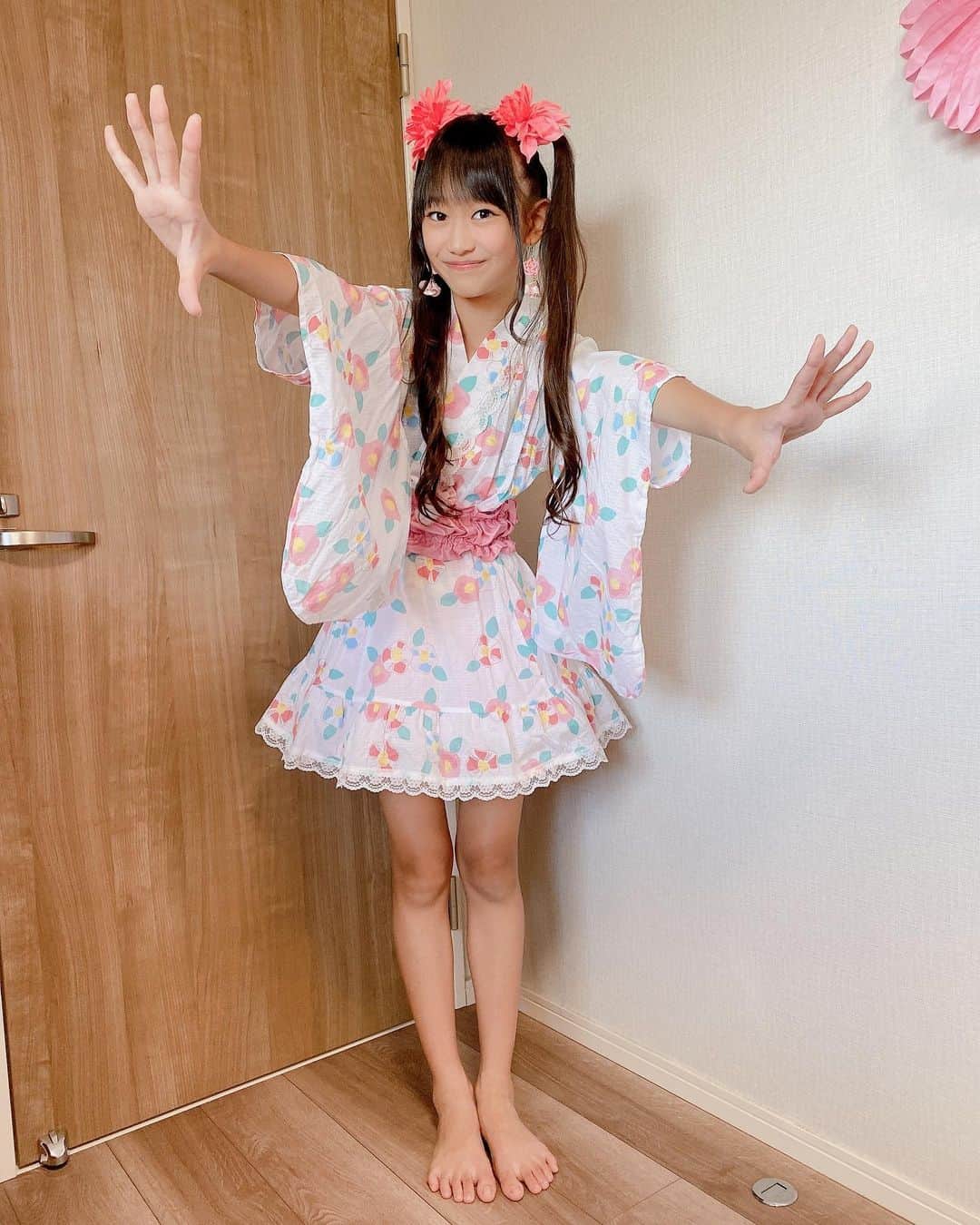 藤林夢さんのインスタグラム写真 - (藤林夢Instagram)「💗藤林夢(Yume)💗 @yumemama.mini お気に入りの👘浴衣 ...