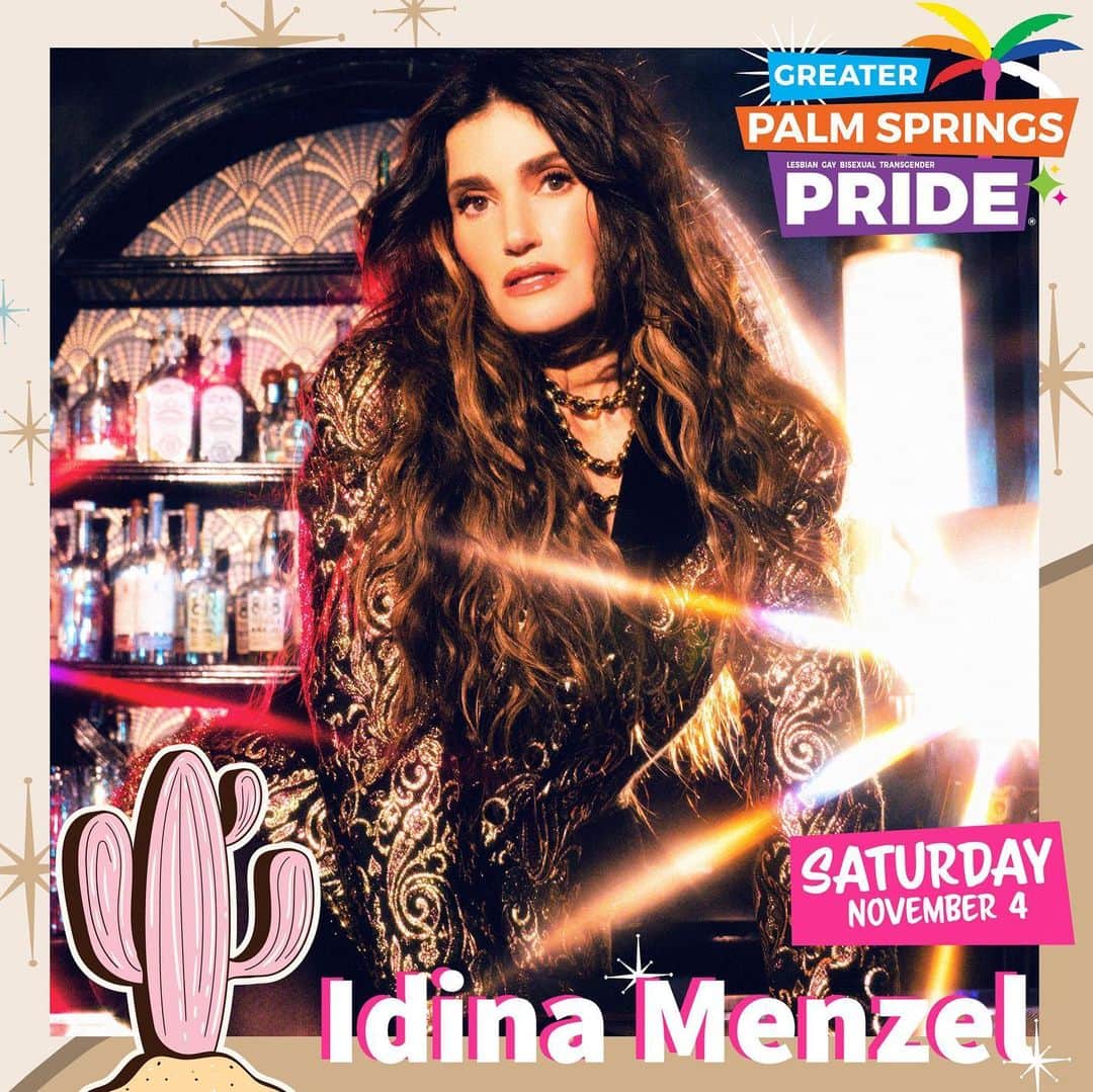 イディナ・メンゼルさんのインスタグラム写真 - (イディナ・メンゼルInstagram)「See you in November, @palmspringspride! 🏳️‍🌈🏳️‍⚧️  #DramaQueen #Pride」8月24日 1時50分 - idinamenzel