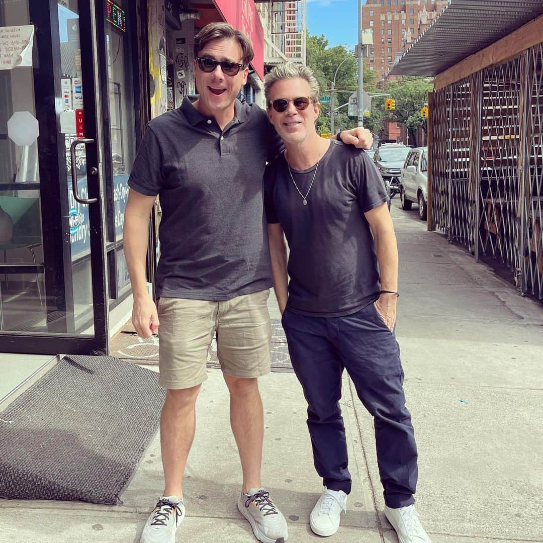 scottlippsのインスタグラム：「One of my desert island discs - “Bleed American” @jimadkins of @jimmyeatworld stopped by today before their show with @manchesterorchestra @summerstage love this band- great conversation to come @spinmag @lippsservicepod #jimmyeatworld」