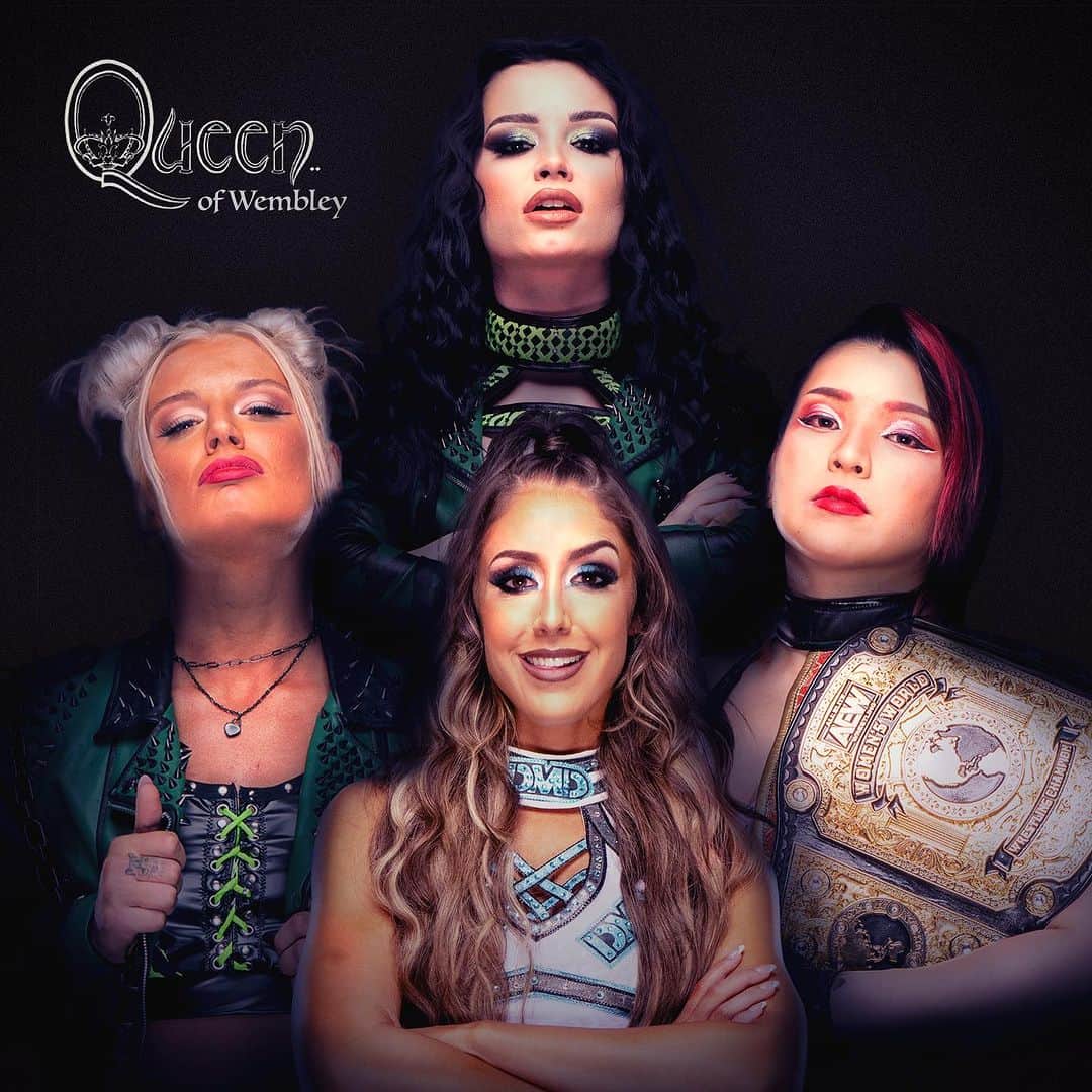 のインスタグラム：「Three will bite the dust and one will feel rhapsody in Wembley.  Order #AEWAllIn Now via @bleacherreport」
