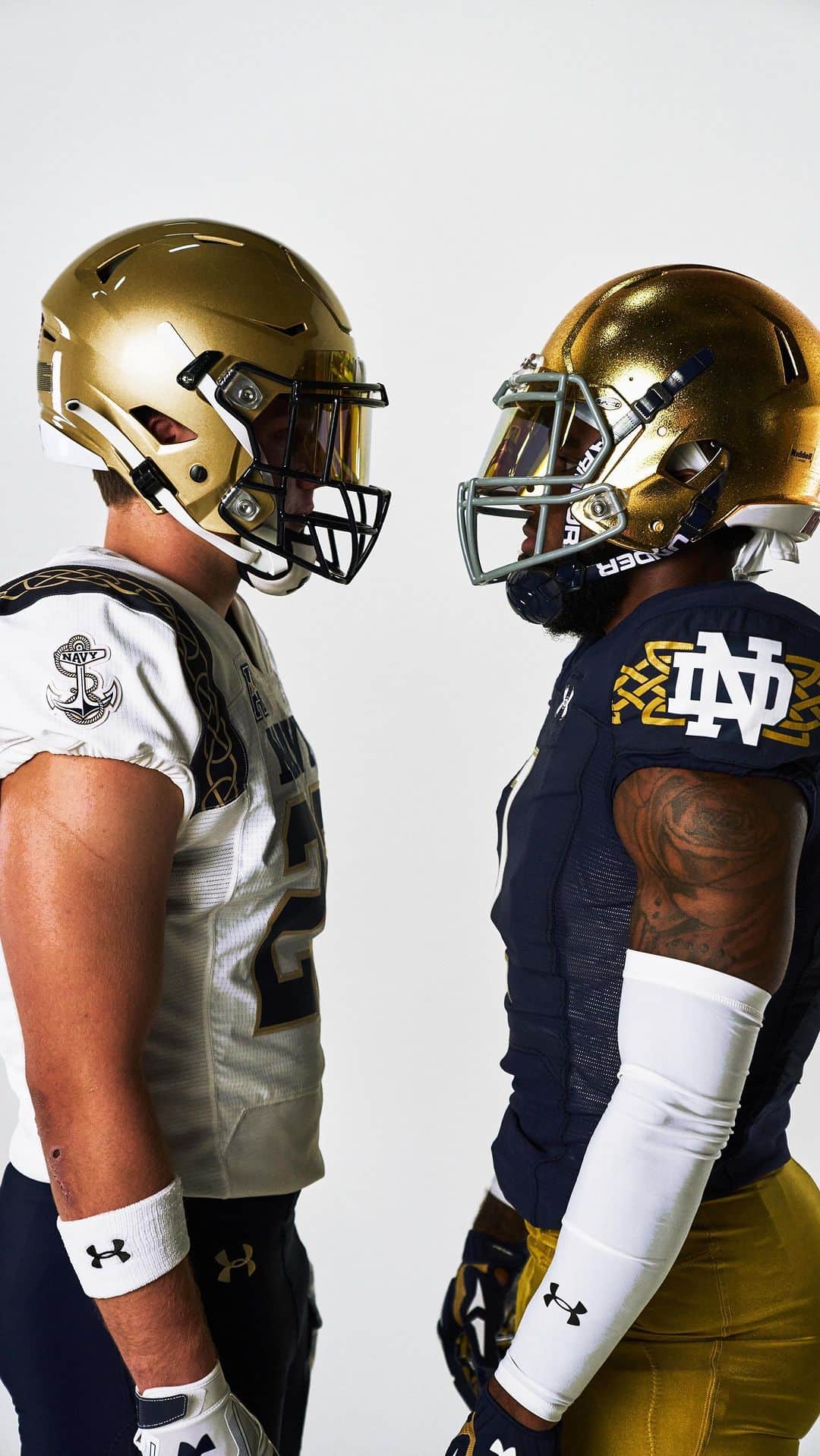 Under Armourのインスタグラム：「College football is around the corner. Week 0 starts with @ndfootball and @navyfb taking their historic rivalry across the pond. 🇮🇪」