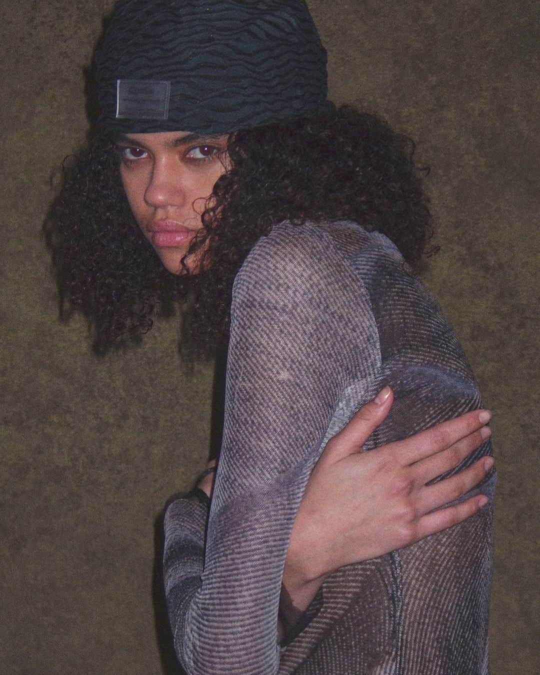 のインスタグラム：「AW23 COLLECTION  “Mid night cowboy”  1st delivery  available in store  Dress collaboration wit @shopscent  Hat @cycle_by_myob   Look Photograph @tsutomuono  Styling @tatsuyashimada1984  Hair make up @torivomit  Model @carolmaciell_」