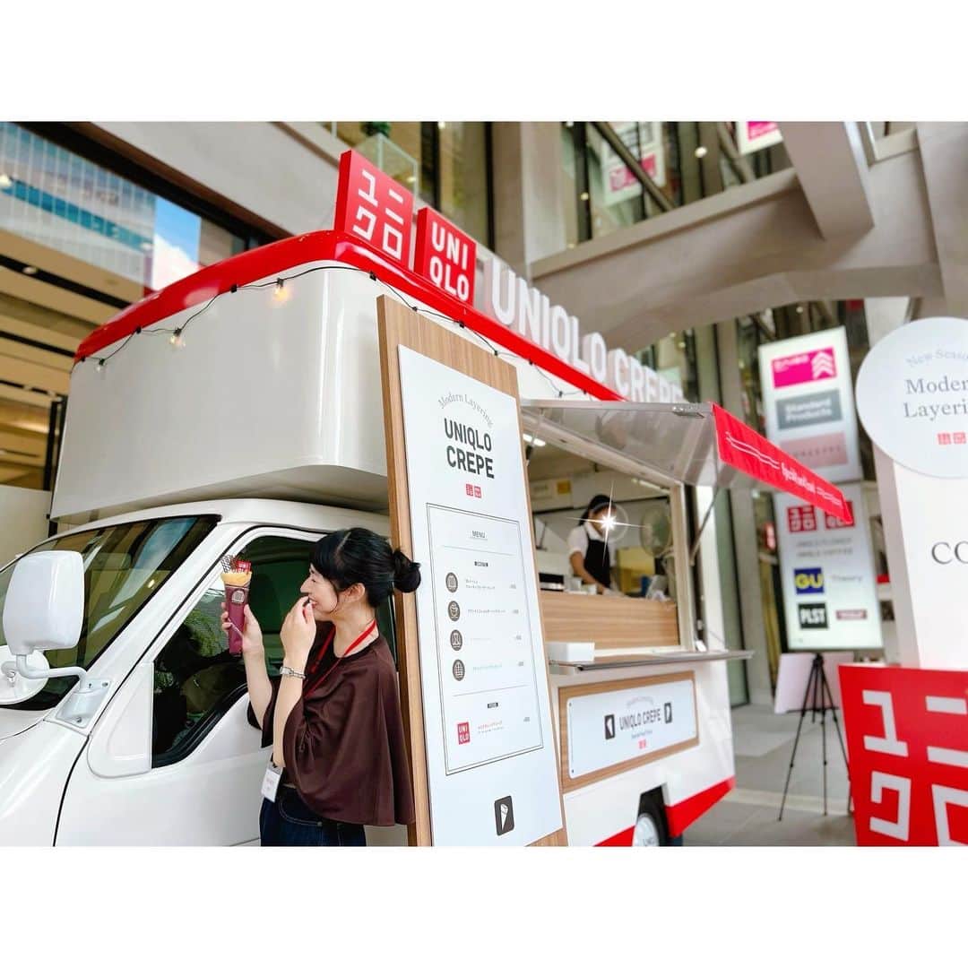 徳山沙季さんのインスタグラム写真 - (徳山沙季Instagram)「. UNIQLO TOKYOで開催中の LifeWear Exhibition 2023 に 伺いました 𓂃 𓈒𓏸  1階では、FWの一押しアイテムやレイヤードのコーディネートがならんでいました☺︎ レイヤードはなかなかしないので すごく参考になります! . 期間限定のクレープ屋さんもありますよ𓌉◯𓇋 ファッションアイテムに見立てたクレープが食べられますよ‪𓂑 𓌈 ‎ . 2023FWの新作アウターもたくさん試着しました⛄️ 今年のアウターも、シルエットも機能もすばらしく、こちらもまたご紹介します❇︎ FWアイテムもお買い物したので コーデをpostしたいと思います❥︎ . @uniqlo_jp  #uniqlo2023FW #UNIQLO #ootd #uniqlolifewear #uniqlo_with #instafashion  #UNIQLOTOKYO」8月23日 19時39分 - saki.whitesnow