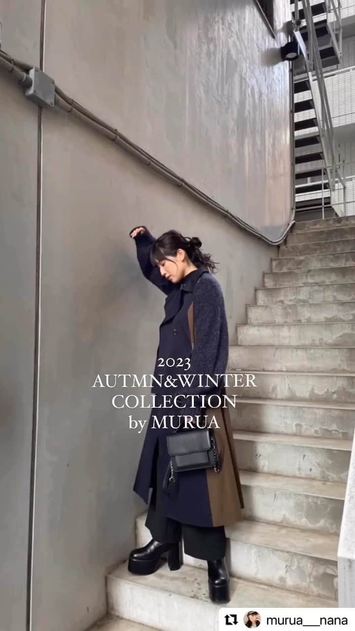 MURUAのインスタグラム：「#Repost @murua___nana with @use.repost ・・・ お待ちかね！本日からトレンチ発売♡ MURUAといえばトレンチ！トレンチといえばMURUA！ 今年のトレンチもデザイン最強に可愛い💞 #murua #murua_snap #ootd #ootdfashion #coordinate #fashion #murua2023aw」