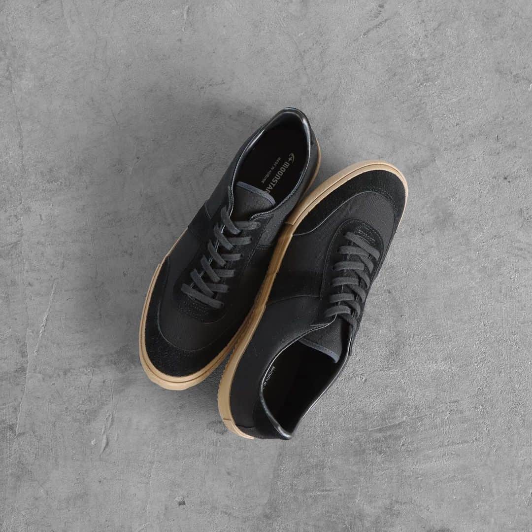 MOONSTARのインスタグラム：「. ATHLETIC ACE / BLACK  #moonstarshoes  #finevulcanized  #athleticace  #madeinkurume」