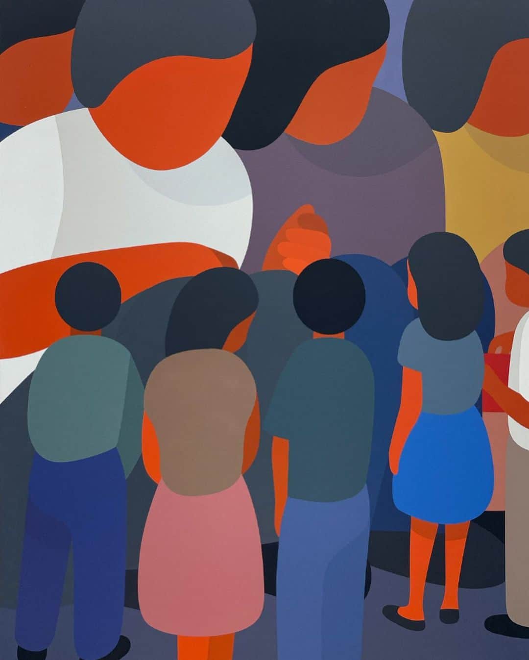 Juxtapoz Magazineのインスタグラム：「@mcfetridge told us once he was searching for the “opposite of an idea” in his work.  His new show “The Organic Interface” at @v1gallery is expanding on this process and is how to make something so complicated so simple and then universal.」