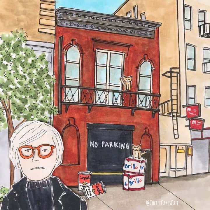 RIASIMのインスタグラム：「A walk through memory lane…re-sharing this video  as I stumbled upon what this building looks like today. You know this was Andy Warhol’s apt in the city where he used to pay $150 a month. Then in 2016 it was sold to close to $10 million dollars. What I found out was that the building now is a deep gray color with black trims. The fire door entrance looks new compared to the original design but overall, even with the exterior preserved, it’s different. I miss the red colored brick that is a staple of fire houses. I’m sure it’s beautiful inside …but the exterior is missing the old world charm of a late 1800 to early 1900’s carriage buildings. I’m biased and a fan of old buildings so anything new, tall, and sparkly is not my thing. One of the many reasons why I love this city…the buildings that is filled with history, gossip 😉and always curious about who lived in x building way back when there were no towering glass skyscrapers.  . 📍159 E 87th - if you google this address, you’ll see a bunch of pictures and fun facts too. Pictures from the black and white days…to pictures of what this home looks like today. There’s some interior pictures as well, and of course Andy Warhol too!  . The online articles you can peek at about the new facade color are from. @gothamist @streeteasy @nytimes and Ephemeral NY . I hope you’re having a good week so far!! Can’t believe we’re a week away from end of August and you know what means right…Fall is just around the corner! Have a wonderful day everyone!! 😊☀️ . . . . . . . #andywarhol #prettycitynewyork #stopmotionanimation #coffeecakescafe #manhattan #uppereastside #uppereastsidenyc #westvillagelife #westvillage #westvillagenyc #made_in_ny #newyorkart #nycart #nycartist #andywarholart」