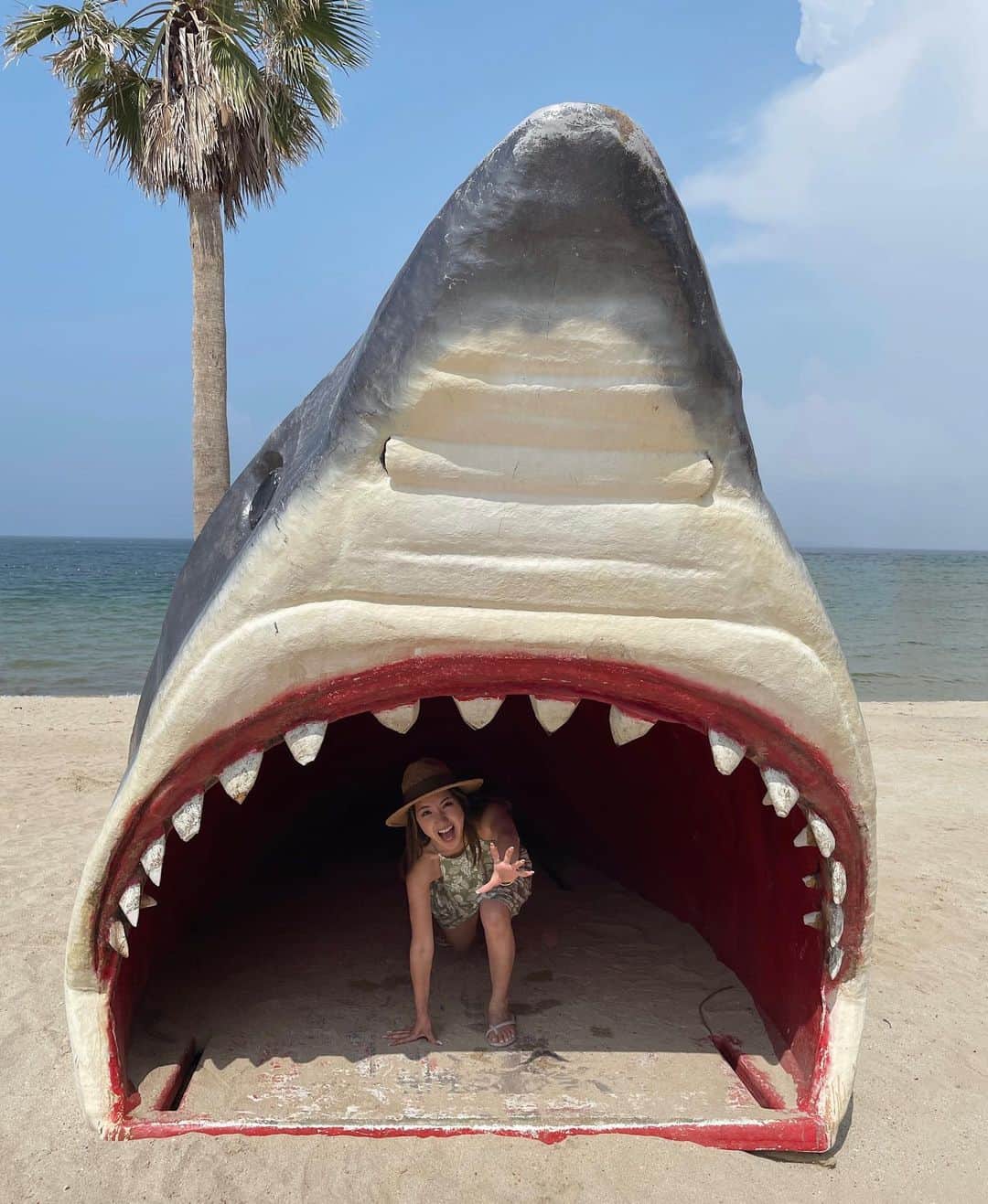 箕迫かなさんのインスタグラム写真 - (箕迫かなInstagram)「🌴🌴🌴 . . 海を見ながら漕ぐ ヤシの木のブランコがいーっぱいあった ヤシの木ご苦労さん！！  風を感じながら綺麗な景色見て ブランコできるの考えた人 脳内Chillすぎ！！！🥥  どんなヒトなんやろ〜💭♡ ありがとう言わせて！！ 全部100でたのしませてもろたで🫱🏽‍🫲🏾脳内Chillさん🌞🫶🏾 . .」8月23日 23時12分 - niconico213