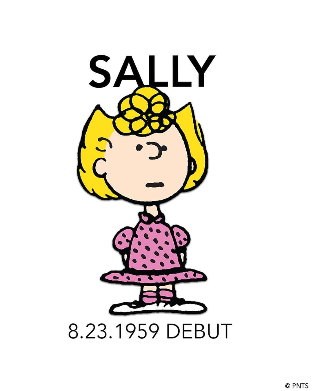 スヌーピーさんのインスタグラム写真 - (スヌーピーInstagram)「🩷 It's #SallyDay! Charlie Brown’s baby sister, Sally Brown, first appeared in Peanuts on this day in 1959. Sally was introduced as a newborn a few months prior, on May 26, 1959, and was the first character whose birth was recorded in Peanuts.⁠ ⁠ Sally is often very sweet but has a streak of skepticism, sarcasm, and entitlement that gets her into trouble, especially while doing her homework. Or more likely, avoiding it. Those traits also temper her enthusiasm for sports, going to camp, going to school, or going anywhere that takes her out of her beanbag and away from watching television. (Except, of course, when it involves trying to win the heart of her "Sweet Babboo," Linus.)⁠ ⁠ Charles Schulz’s exploration of language, especially in its humorous nooks and crannies, comes through in Sally’s naiveté, but always with her distinct exuberance.⁠ ⁠ "Sally stands for all the frustration and confusion that little kids experience at school. She is a favorite of many people because she is so uninhibited."— Charles M. Schulz⁠ ⁠ This Peanuts comic strip was first published on February 3, 1996.」8月24日 0時15分 - snoopygrams