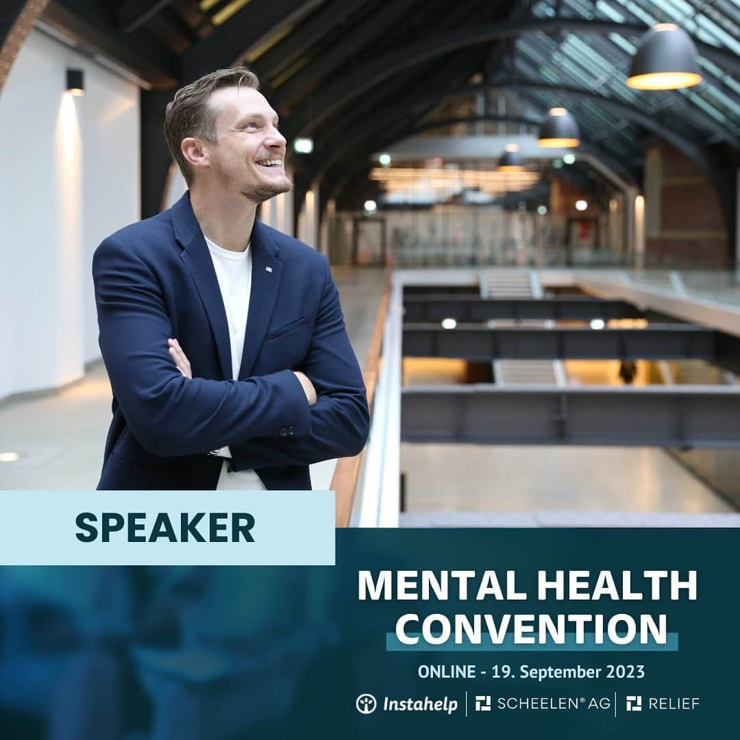 マルセル・ヤンセンのインスタグラム：「Ich bin dabei: Mental Health Convention 2023  Am 19. September findet die erste Mental Health Convention 2023 powered by Instahelp, Scheelen AG und Prof. Dr. Volker Nürnberg statt. Ich freue mich, gemeinsam mit Expert:innen und Top-Speaker:innen neue Perspektiven für die Arbeitswelt der Zukunft zu geben. #mentalhealthmatters #mentalhealthconvention #mhc23 #event」