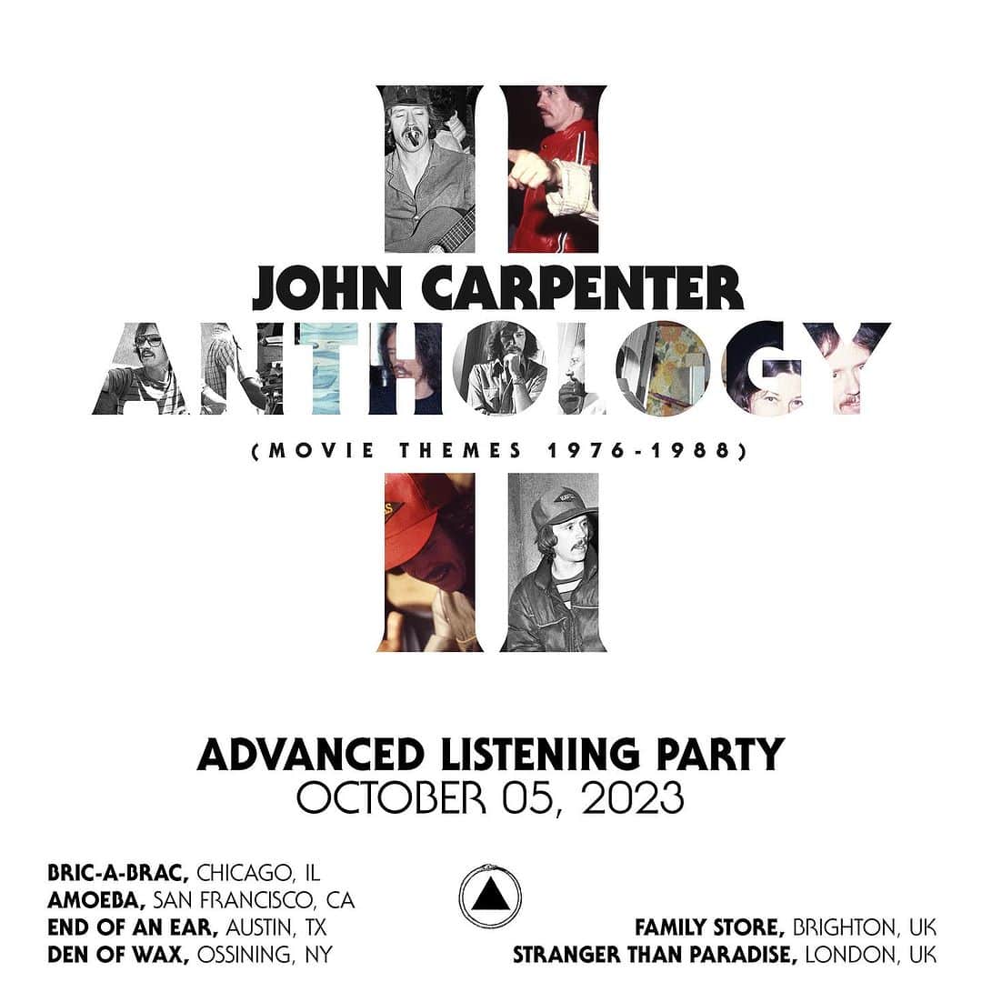 のインスタグラム：「🎃 in celebration of the release of Anthology II : We have a special series of listening parties planned at a some of your local participating record stores! Listen to and grab a copy of the record a day early, leave with some free swag, and enter a raffle contest for a chance to win a deluxe prize package including a signed copy of Anthology Vol. II 🎃🔪」