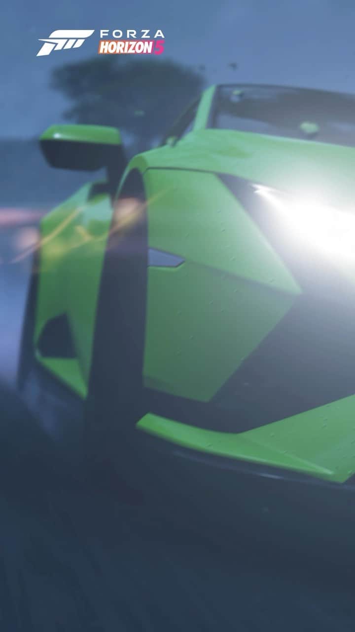 ランボルギーニのインスタグラム：「A sophisticated and innovative aerodynamic design fully expresses the fun-to-drive feeling that only Lamborghini DNA can give. Share your photos of Lamborghini vehicles while tagging @lamborghini and using #GameReality and #LamborghiniFH5 for a chance to win an in-game code for the Huracán Tecnica and be featured on social. Good luck! #Lamborghini」