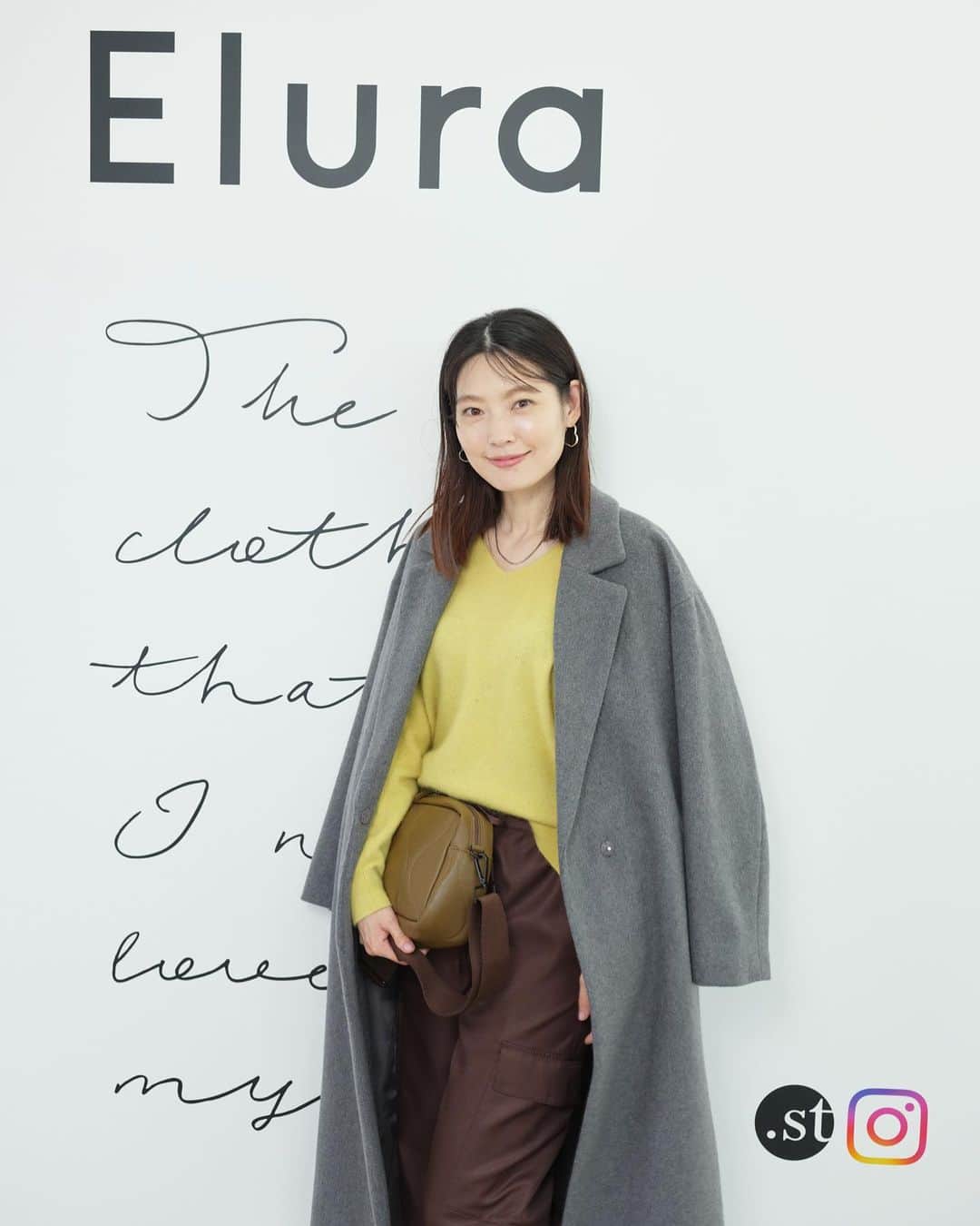森貴美子のインスタグラム：「@elura_official 2023AW展示会🤎💛  カラー診断骨格診断に基づいたアイテム紹介が楽しかった〜♫ まだ正確に見てもらったことはないけど、ブルベの夏か冬らしい🌻⛄ でもイエベ系のカラーバリエーションも好きで赤色のニットをオーダーしちゃった❤️」