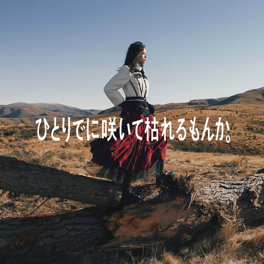 ルミネ公式のインスタグラム：「. LUMINE 2023 AUTUMN  ひとりでに咲いて枯れるもんか。  Creative Director/Copywriter：Mariko Ogata Art Director / Designer ：Ken Okamuro Photographer：Toshio Ono（@ph_o.h.n.o） Cast：Beni Yoshii（@benixs__） Stylist：Noriko Sugimoto（@norikosugimoto） Hair/Make up：Megan Maxwell Coordinator：Tony  Fry Production：Headlight Producer/Director：Takashi Aso  #lumine  #ルミネ #尾形真理子 #ルミネ広告 #コピー #秋」