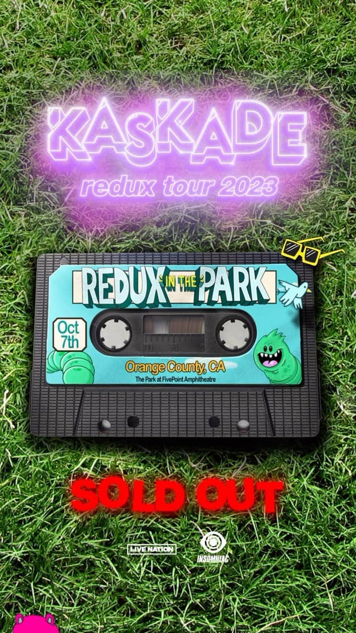 カスケイドのインスタグラム：「REDUX in the PARK  ✨SOLD OUT✨ Thank you to the great people of the OC - this is gonna be a good one!!!」