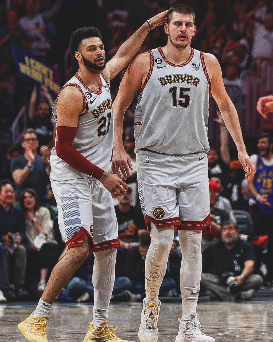ニコラ・ヨキッチのインスタグラム：「Career Playoff Stats: Jokic - 27.5 PPG, 12.1 RPG, 7.3 APG 🃏 Murray - 25.0 PPG, 5.0 RPG, 6.3 APG 🏹 . . . #jokic #jokicnikola #joker #nikola #nikolajokic #denver #nuggets #denvernuggets #colorado #nba #basketball #serbia #usa #srbija #sombor #belgrade #beograd #mvp」