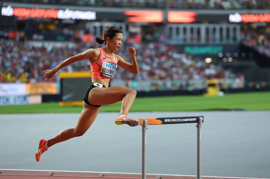 宇都宮絵莉のインスタグラム：「・ 🏟World Athletics Championship Budapest🇭🇺  初めての世界選手権。 忘れられない特別な1日になりました。 沢山の応援、本当に嬉しかったです。 ありがとうございました！  まだまだチャレンジします🔥  #世界陸上 #worldathleticschamps   @worldathletics  @aflosport」