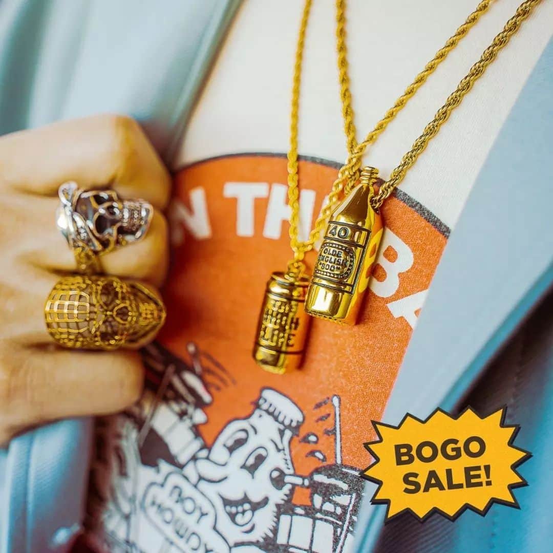 のインスタグラム：「💥  BUY ONE, GET ONE! 💥 Our very first BOGO sale is happening now! Click the link in our bio to shop one of our best sales of the year, including some of our best selling Han Cholo Rings, Necklaces + more!  . . . #BOGOSale #BuyOneGetOne #JewelrySale #instashop #instacool」