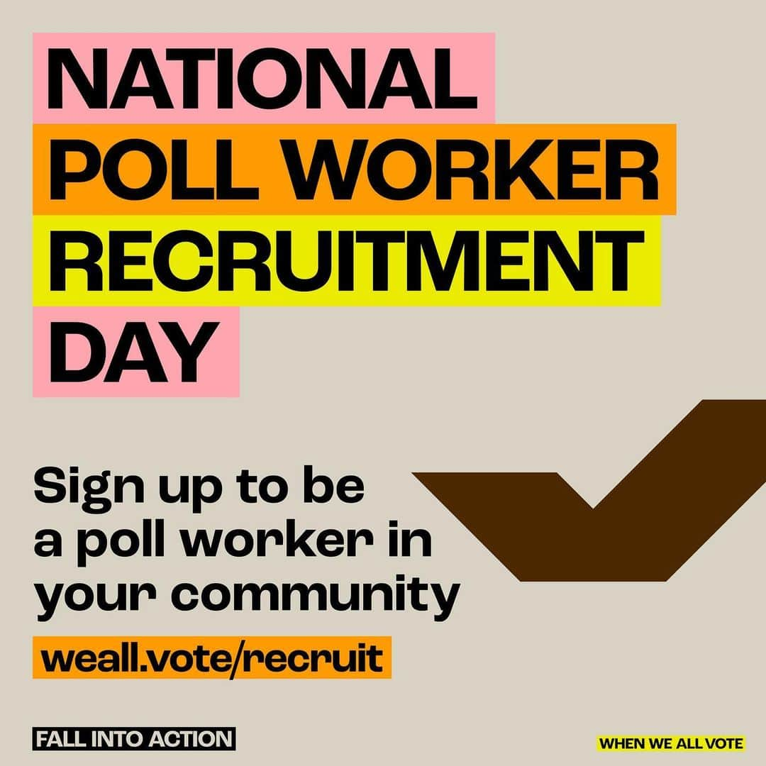 ションダ・ライムズのインスタグラム：「Become a poll worker and play a vital role in upholding the integrity of our elections. Click the link in my story to see how to help in your community. Your involvement matters! #PollWorkerRecruitmentDay @whenweallvote」