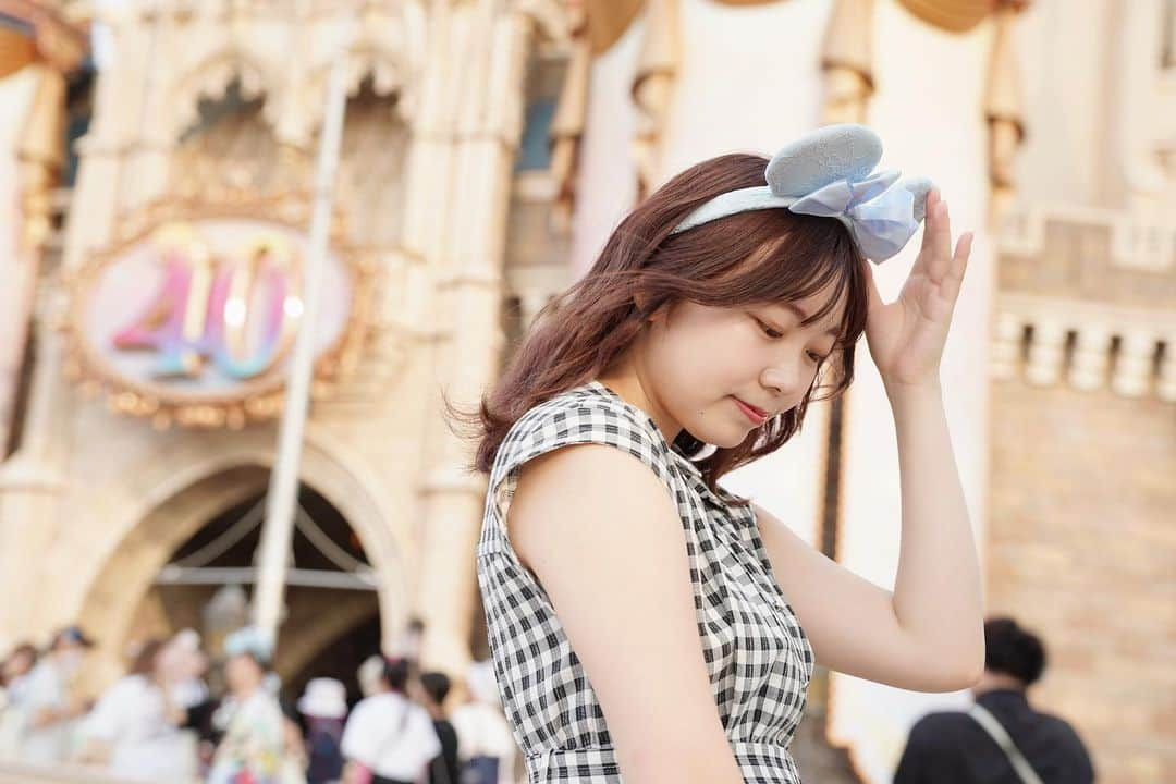 山之内優美さんのインスタグラム写真 - (山之内優美Instagram)「Disney🐭🏰🩷  #ディズニー #TDL #東京ディズニーランド #ワッフル #撮影会 #ポートレート撮影  #40周年」8月24日 12時35分 - _yuuupochan