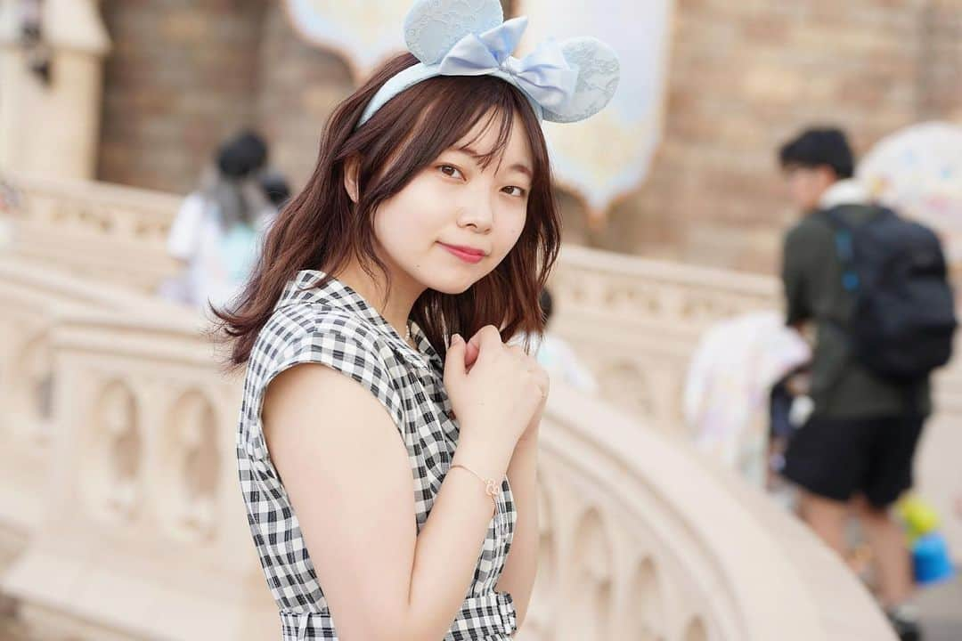 山之内優美さんのインスタグラム写真 - (山之内優美Instagram)「Disney🐭🏰🩷  #ディズニー #TDL #東京ディズニーランド #ワッフル #撮影会 #ポートレート撮影  #40周年」8月24日 12時35分 - _yuuupochan