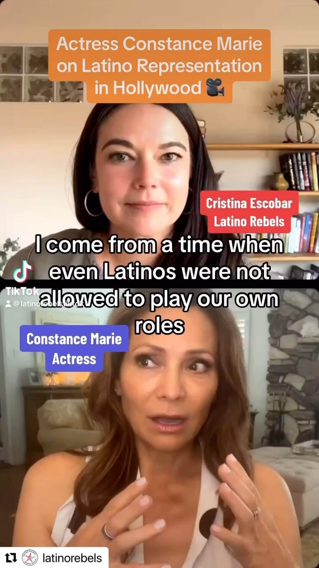 コンスタンス・マリーのインスタグラム：「Thank you @latinorebels for such a great interview! For 35 years I have witnessed that we in the Latinx community have had to fight for every inch of representation! YES there HAS been progress, BUT it’s still not an even playing field. #UNION #latina #SagAftraStrong #Fyp  #Repost @latinorebels with @use.repost ・・・ “It’s not an even playing field!” 🎥🪧  Catch the full convo at the link in bio   Actress @goconstance (Selena, George Lopez, Undone) joins @LatinoRebels entertainment correspondent @cescobarandrade to talk about the ongoing actors strike for fair wages in Hollywood.  #latinas #hollywood #actor #actors #actress #strike #labor #entertainment #entertainmentnews #news #tv #movies #film #streaming #ai #artificialintelligence  #latino #latinos #hispanic #interview  #sagaftra #sagaftrastrong #sagaftrastrong #hispanics #representation #representationmatters」