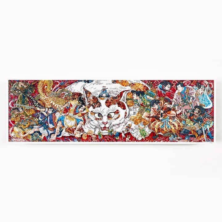村上隆のインスタグラム：「💥LIMITED EDITION PRINT   💥Created especially for the @artgalleryofnsw exhibition ‘Japan Supernatural’, Murakami’s monumental painting ‘Japan Supernatural: Vertiginous After Staring at the Empty World Too Intensely, I Found Myself Trapped in the Realm of Lurking Ghosts and Monsters’ 2019, combines the artist’s signature style with his passion for Japanese folklore.⁠ ⁠ 💥 A unique collaboration between @takashipom and the @artgallerynswshop , this limited-edition print celebrates this stunning work of art. Printed on 230gsm paper as an edition of 300, each print has been signed and numbered by the artist. ⁠ ⁠ 💥Available in-store and online.⁠ Exclusive to the @artgallerynswshop  ⁠ Takashi Murakami, ‘Japan Supernatural’ 2022⁠ Limited-edition print⁠ 230gsm White A Ivory paper⁠ 106 x 33.2 cm⁠ Signed and numbered by the artist.⁠ Edition of 300⁠ ©2019 Takashi Murakami/Kaikai Kiki Co., Ltd. All Rights Reserved.⁠ ⁠ ⁠ *Purchase limit of 5 prints per customer. No discounts, holds, exchanges, or returns.⁠」