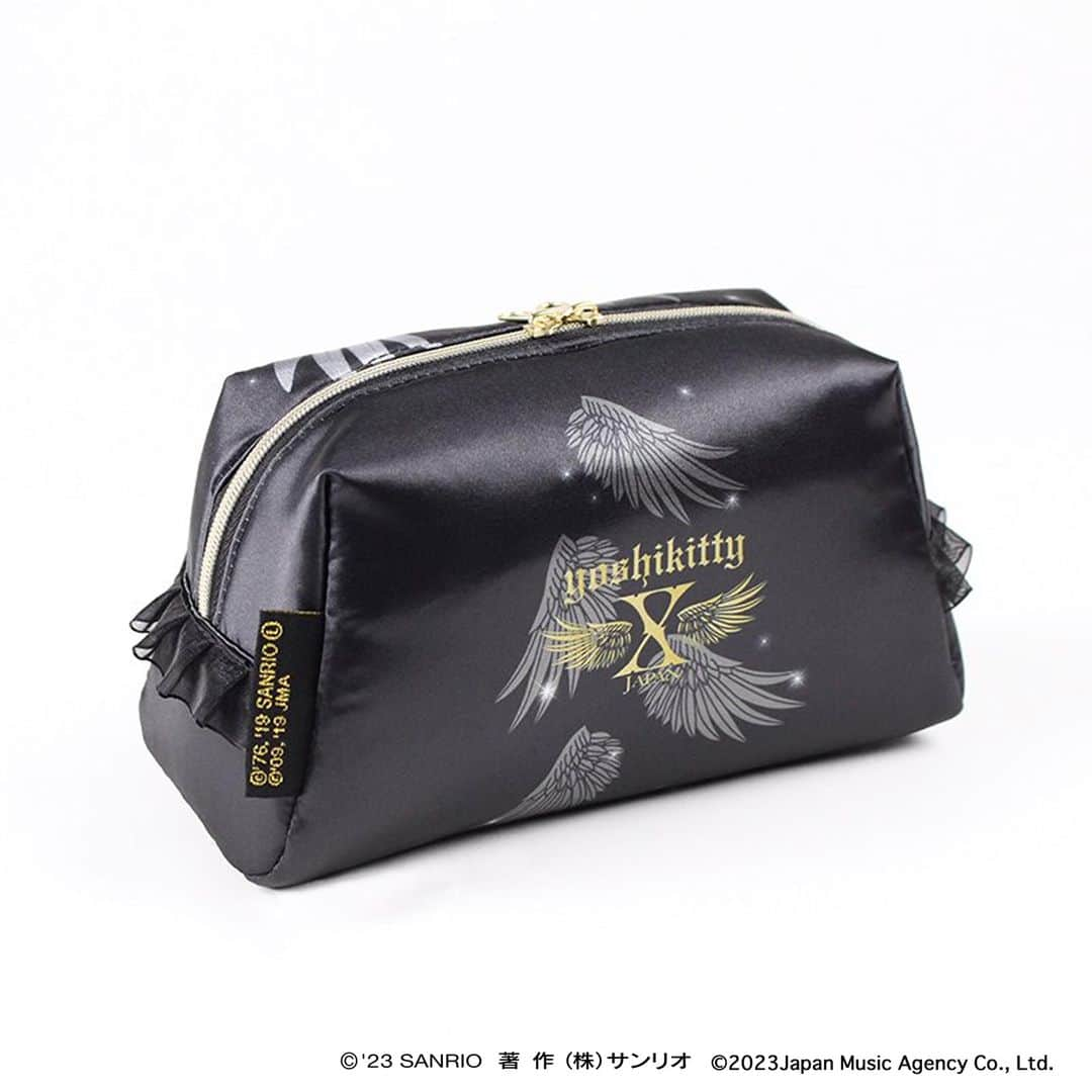 Yoshikittyさんのインスタグラム写真 - (YoshikittyInstagram)「yoshikitty makeup pouch (black) ⭐化粧ポーチ ブラック ⭐ 艶々のサテン生地にゴールドファスナーにサイドにはオーガンジーのフリル付き！ 化粧品や文房具等がしっかり入るサイズ感も安心です！ 詳しくはコチラ  https://asunaro.shop-pro.jp/?pid=158041924  @YoshikiOfficial  #yoshikitty #yoshiki #xjapan」8月24日 9時15分 - yoshikitty_official