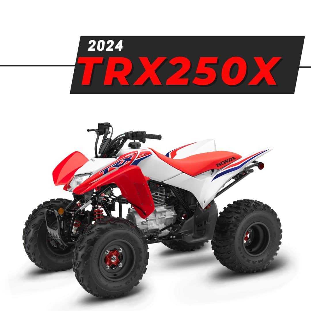 Honda Powersports USさんのインスタグラム写真 - (Honda Powersports USInstagram)「Also returning for the 2024 model year are our three smallest ATV models: the FourTrax Recon, TR90X, and TRX250X.  The two TRX sport models have welcomed legions of enthusiasts to the off-road world, while the FourTrax Recon rec/utility model (available in two trim levels) mixes in the capability for getting work done. All three are designed and produced in the U.S., and they boast Honda's legendary durability and reliability, proving that performance and aptitude are possible without breaking the bank or occupying a large footprint.  🔗 Click the link in bio for more information. #BetterOnAHonda」8月24日 9時12分 - honda_powersports_us