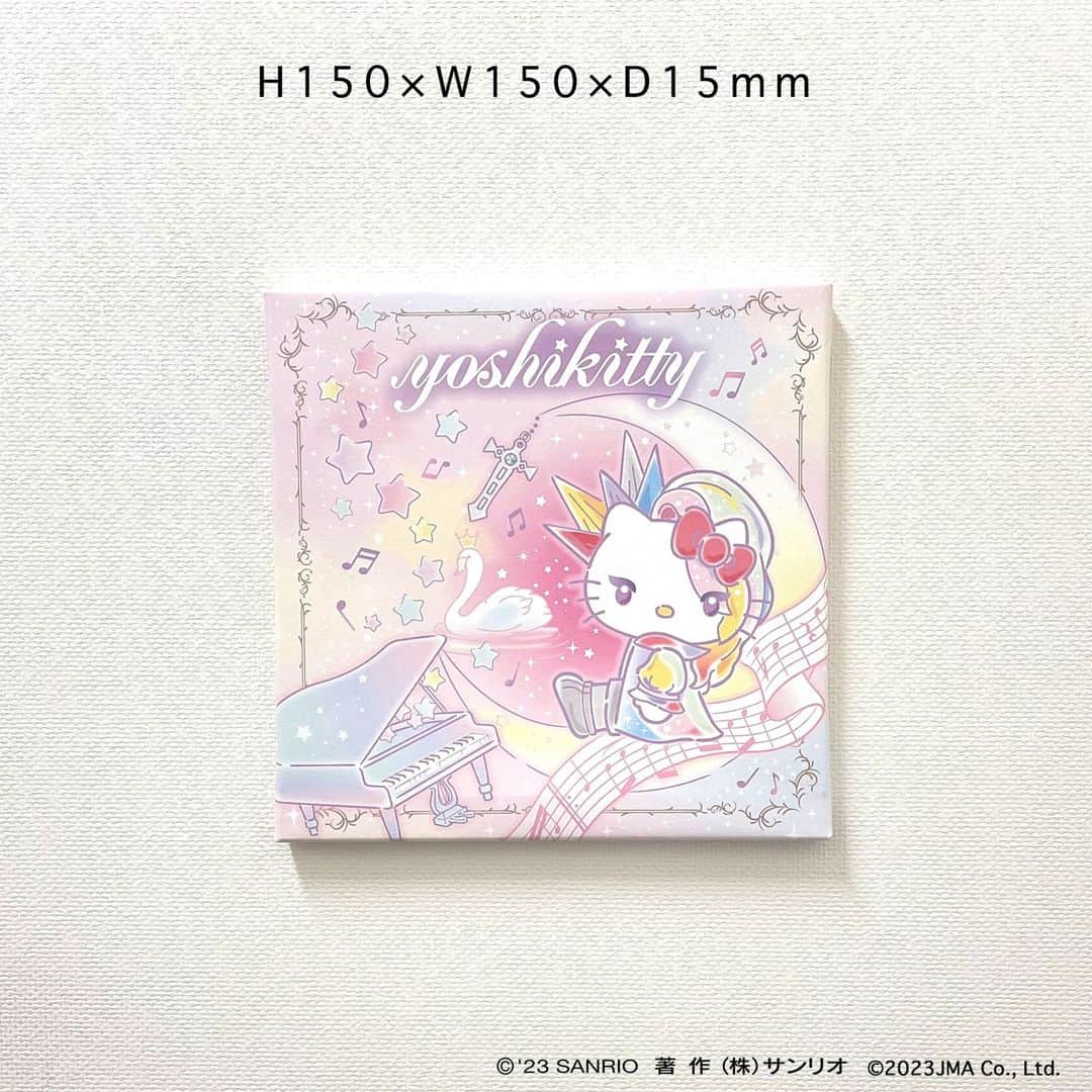 Yoshikittyのインスタグラム：「yoshikitty Pastel Moon Art Panel (small) ⭐アートパネル(S)・パステルムーン ⭐  yoshikittyインテリアグッズをお部屋に飾ろう☆15㎝サイズなので小さなスペースも華やかに!  詳しくはコチラ https://asunaro.shop-pro.jp/?pid=173585546  @YoshikiOfficial  #yoshikitty #yoshiki #xjapan #hellokitty #sanrio」