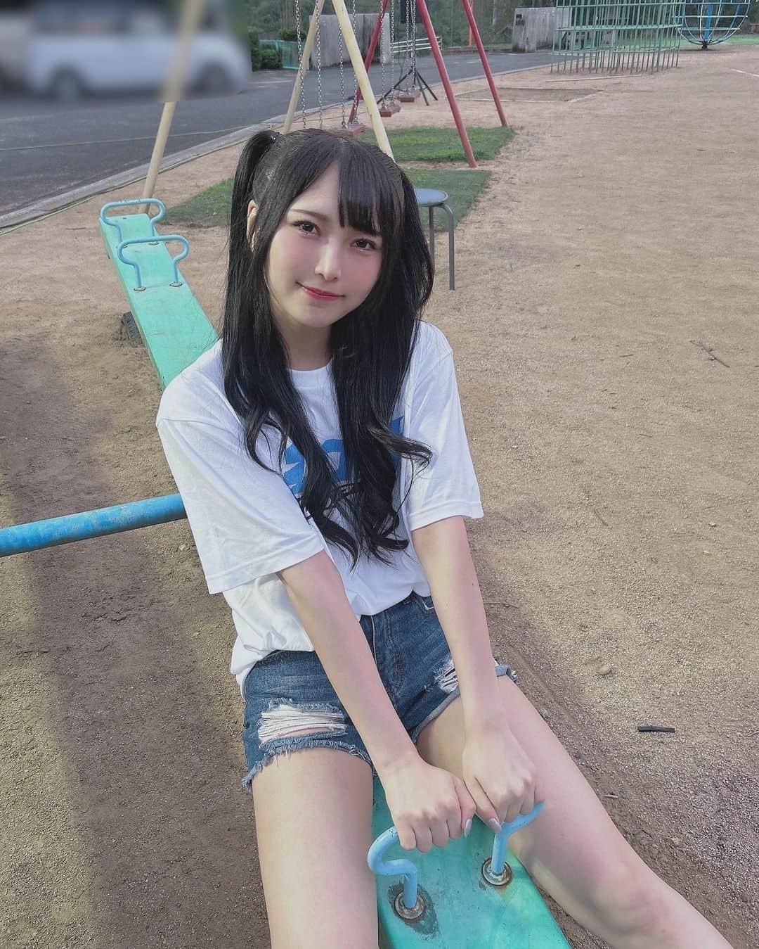 前田令子のインスタグラム：「夏の思い出💧  #NMB48#アイドル#新YNN#キャンプ#学校#シーソー#ハーフツイン」