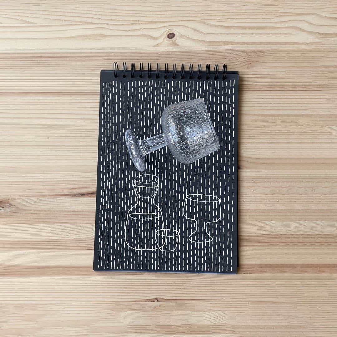 マリメッコのインスタグラム：「Introducing Matti Klenell, the designer behind our new Syksy (autumn) glassware. In the Syksy series, Matti has captured a sophisticated, palpable feel of rain in the glass products as an organic, relief-like structure applied to the surface in a sketched manner that is typical for the designer. ✏️ ✨   Want to learn more? Swipe through for Matti’s own words on the design process. #marimekko」