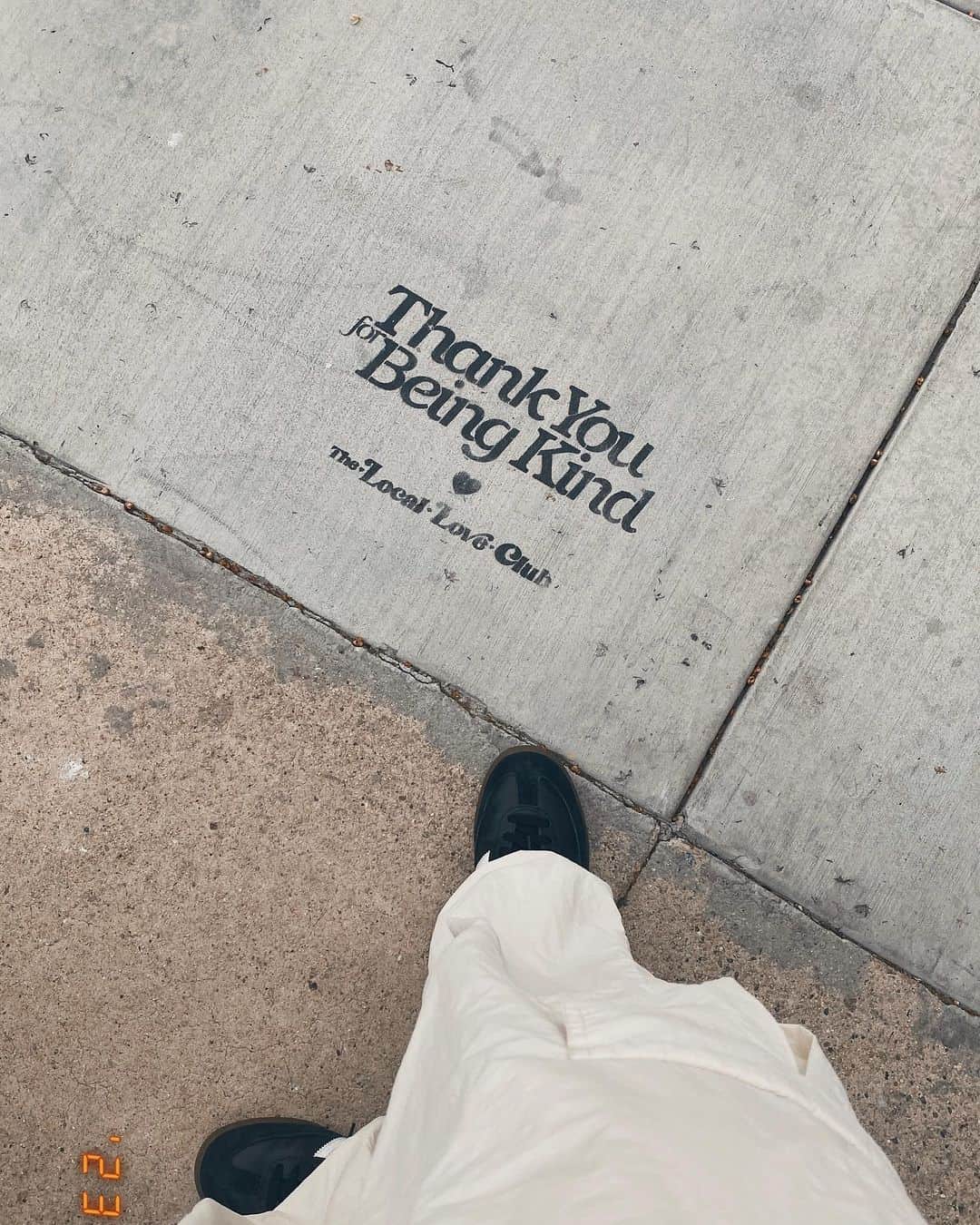 のインスタグラム：「randon mix from LA 🤍🇺🇸  # 1  歩いてたら見つけた✨ 今回の旅で関わった人達みんなに伝えたい 🫶🏽  # 2 Venice Beachへ 前回同様またもや曇天だった…🤣 とりあえず記念にVenice sign(📷)  # 3 道路から見えたHollywood sign 🚙  # 4 mirror selfie in LA ♡  # 5 この抹茶ラテが最高に美味しかった🍵 ダメ元でエマ用にミルク購入できないか聞いたら まさかの頂けた🥹優しい。。 @_memorylook  Thank you♡  # 6 with doggy 🐶🩷  # 7  in Pacific Park   # 8 Santa Monica Pierといえばこの観覧車🎡 せっかくだし乗ってみようとなったんやけど、、  # 9 私はただの観覧車と思ってたら、 そうじゃなくてびっくり🥶 ガラスでもなんでもいいから囲われたかった。 (写真は笑ってるけど、足すくんでる笑)  # 10  だけどそれと引き換えに こんなにも良い景色が見れました✨」