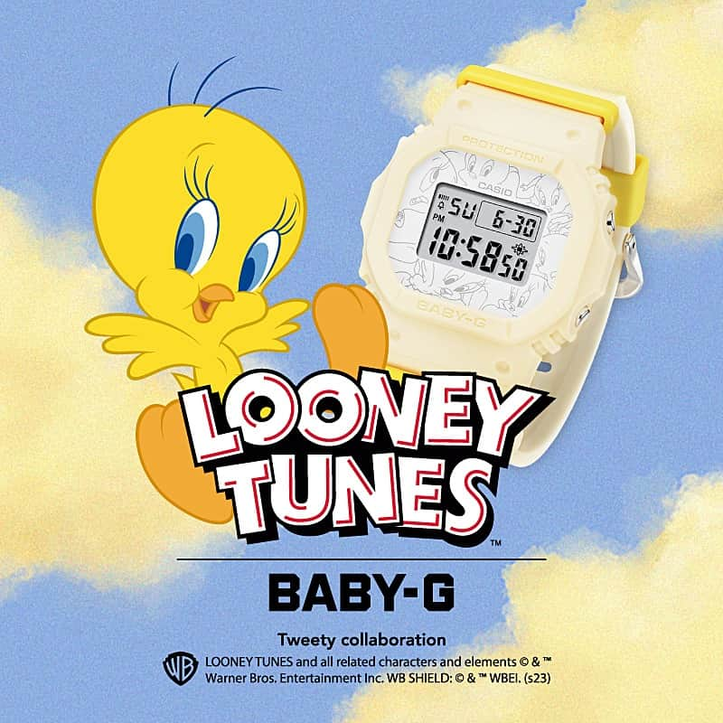 CASIO BABY-G Japan Officialさんのインスタグラム写真 - (CASIO BABY-G Japan OfficialInstagram)「TWEETY🐣×BABY-G⌚の コラボレーションモデルが新登場！！  TWEETYのキュートでアクティブなイメージを、 レトロなカラーとコミカルなデザインで表現🎬✨  バンドにはロゴをプリントし フェイスにはTWEETYの 愛くるしい表情をコラージュ🐤  ライトを点灯すると液晶に TWEETYのシルエットが 浮かび上がるスペシャルモデルです💕  －－－－－－－－－－  ⌚️BGD-565TW-5JR　￥14,850 *tax included  －－－－－－－－－－   BABY-Gのアカウントでは他にも カラフルな商品を随時発信中📱✨  プロフィールから他の投稿もチェックして お気に入りを見つけてね💖 👉@babyg_jp  #トゥイーティー #tweety #looneytunes #BABY_G #babyg_jp #GSHOCK #G_SHOCK #watch #腕時計 #CASIO #レディースウォッチ #手元倶楽部 #手元くらぶ #腕時計くら部 #腕時計好き #コラボウォッチ」8月24日 15時07分 - babyg_jp