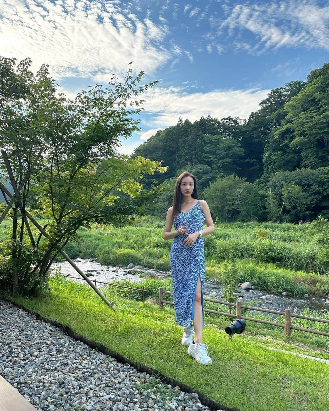 板野友美さんのインスタグラム写真 - (板野友美Instagram)「私の夏休み🎐👒⸒🍉  何枚目？🩵💙🩵💙  #Fashion #ootd #154cm #那須旅行」8月24日 15時09分 - tomo.i_0703