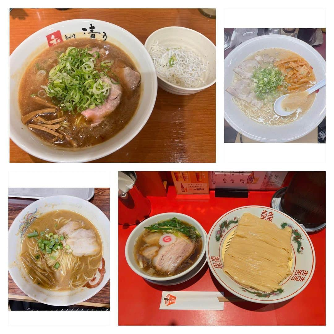 TIKAのインスタグラム：「最近なんだかラーメンを食べるようになりました😊 全然詳しくないので、オススメのお店や詳しい人にくっついて連れて行ってもらってます😊  #清乃近鉄百貨店和歌山 #カドヤ食堂  #中華そばうらしま  #博多長浜ラーメンみよし」