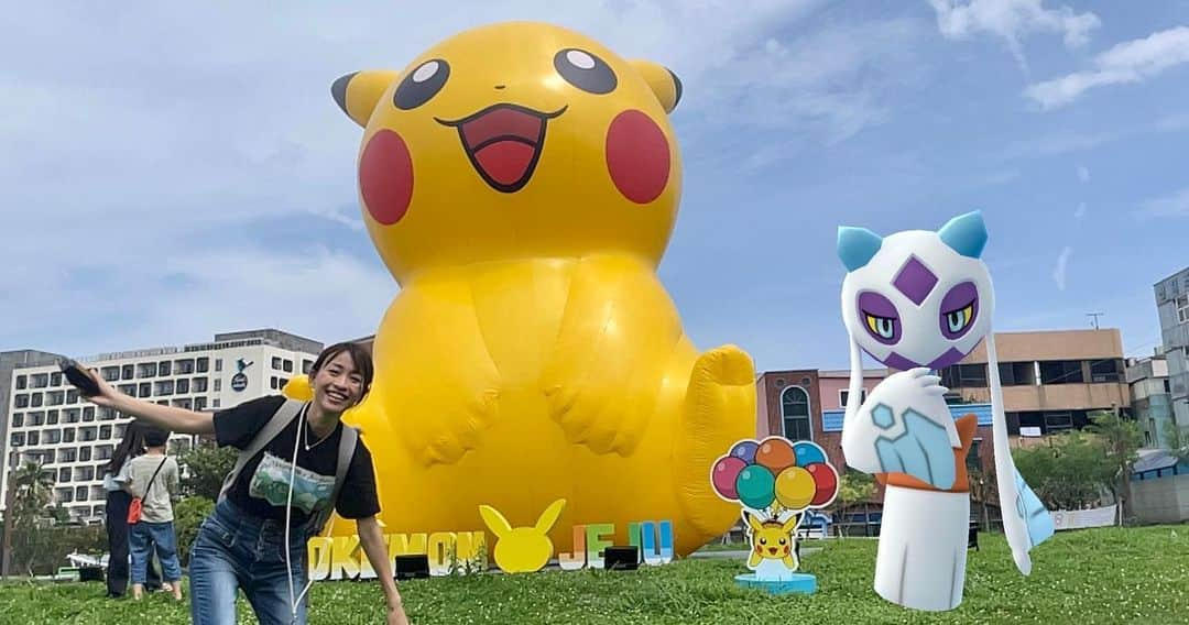 北山由里さんのインスタグラム写真 - (北山由里Instagram)「そらとぶピカチュウプロジェクトin  済州島🏝️✨  7月末に韓国のチェジュ島で行われたコラボイベントへ行ってきました🇰🇷✨  途中雨も降りましたがとても楽しかった🥳  #Pokemongo #ポケモンGO #pikachu  #ピカチュウ  #ポケモン #Pokemon」8月24日 21時49分 - yuri_kitayama_