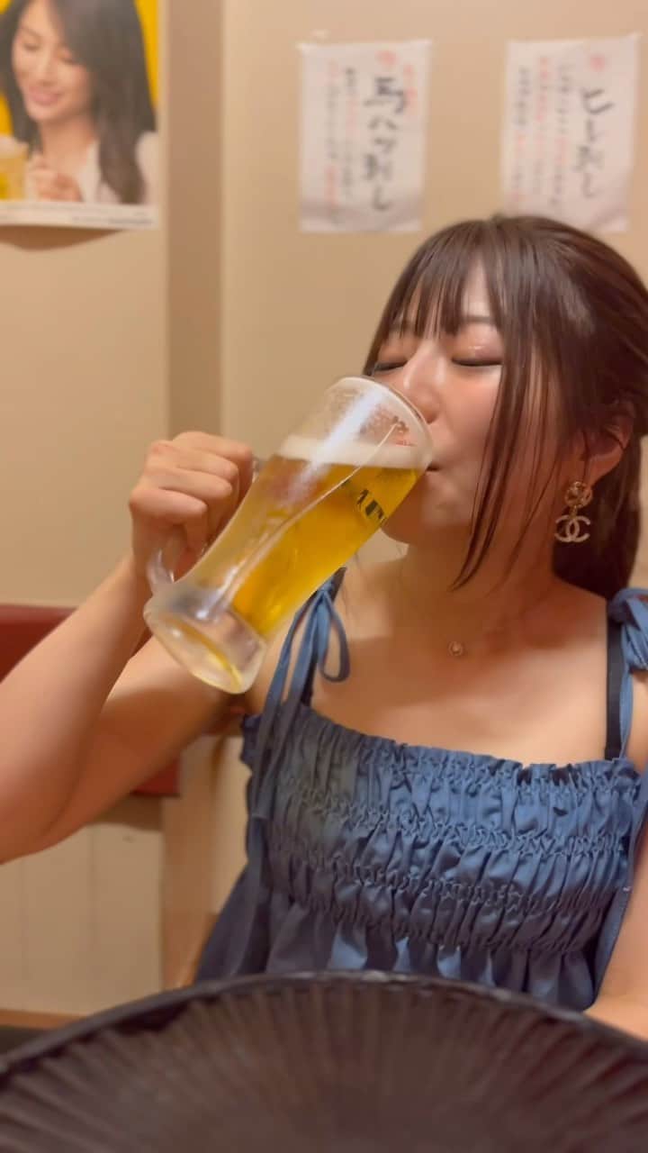 maichanBaoBaoのインスタグラム：「焼肉🍖🍖🍖二重顎注意⚠️#ビール#福岡女子#福岡」