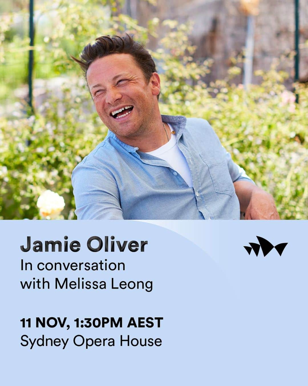 ジェイミー・オリヴァーのインスタグラム：「AUSTRALIA, I'm coming for you!! Join me at @sydneyoperahouse in conversation with the amazing @fooderati on Saturday 11th November! I'll be telling my story from the early Naked Chef days to how I continue to help all of you cook fresh and delicious food from scratch! And I'll obviously be talking about why I will always fight to keep kids' health at the top of the agenda. Hit the link in my bio to grab yourself a ticket. Cya there j x x x  #AD」
