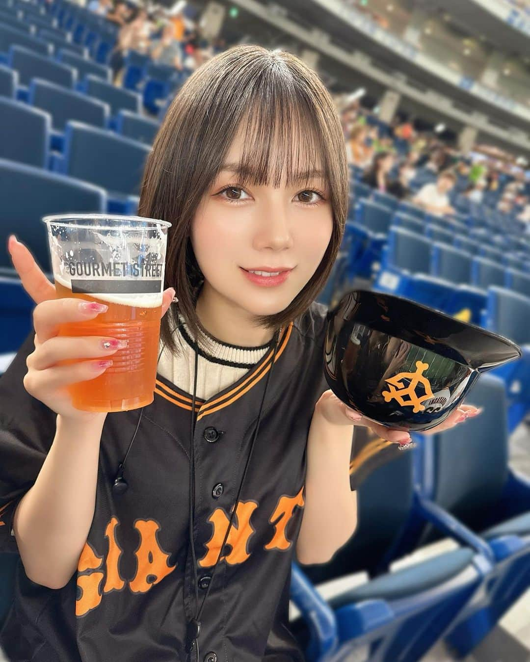 涼森れむのインスタグラム：「. 昨日の巨人×ヤクルト戦観てきました⚾️ いい試合で楽しかった✨」