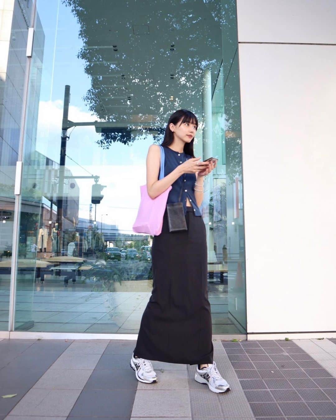 Shiho Sasakiのインスタグラム：「たまにはスカートも✌︎  #今日の服 #outfit_shiho」