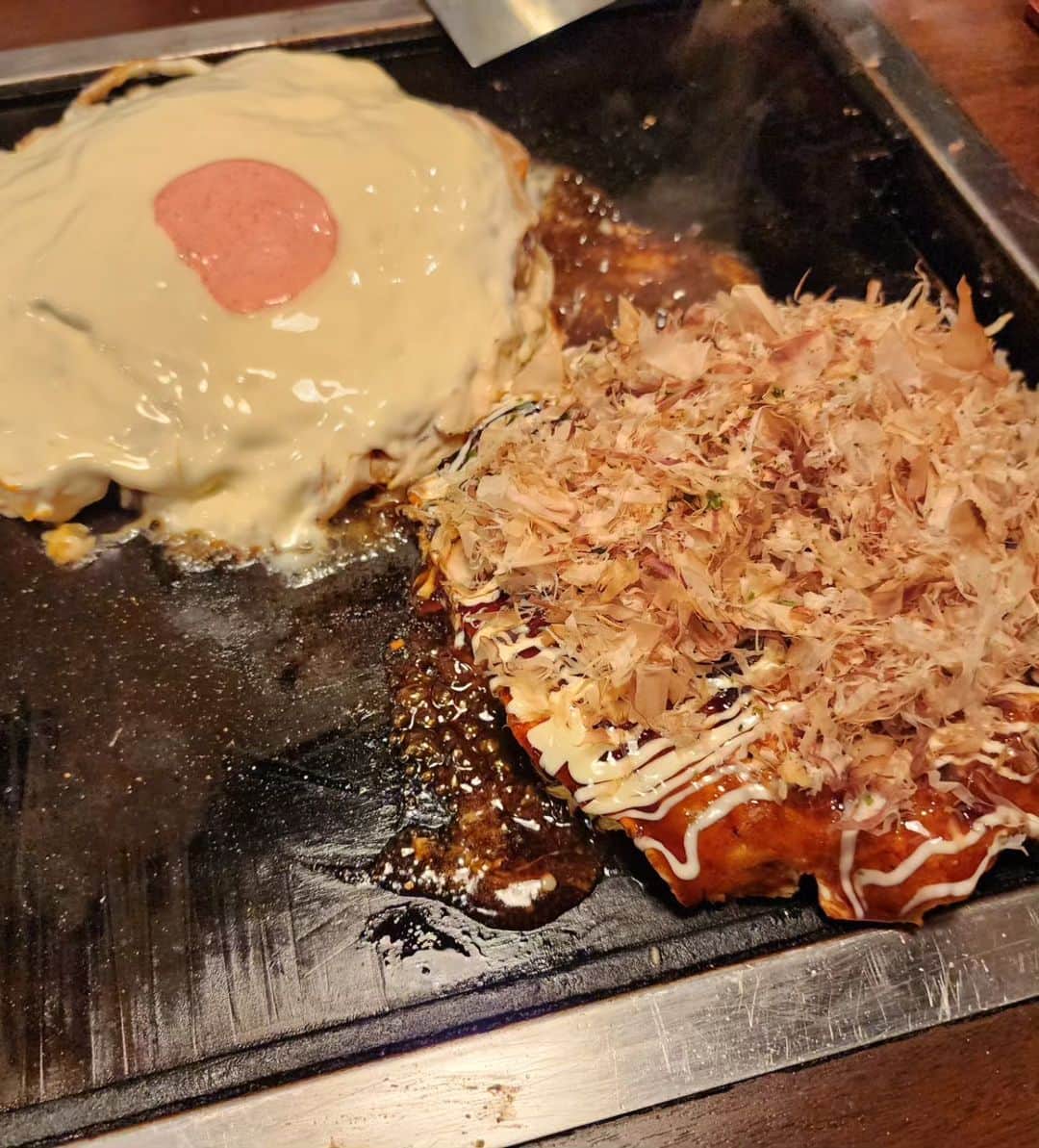 小田桐奈々さんのインスタグラム写真 - (小田桐奈々Instagram)「これは大阪で食べたお好み焼き(´ 'ヮ'｀)✨  やー、最近食べすぎですね……… （奈々）」8月24日 20時02分 - odagirinana