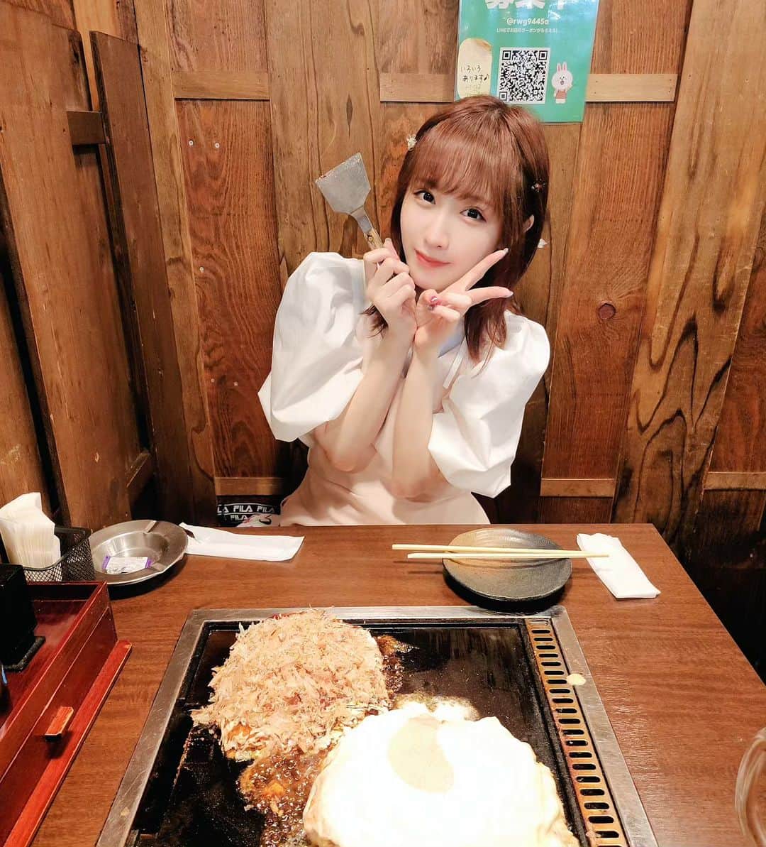 小田桐奈々さんのインスタグラム写真 - (小田桐奈々Instagram)「これは大阪で食べたお好み焼き(´ 'ヮ'｀)✨  やー、最近食べすぎですね……… （奈々）」8月24日 20時02分 - odagirinana