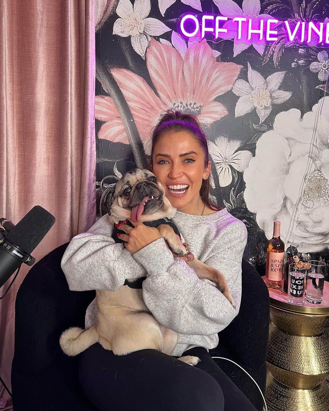 itsdougthepugのインスタグラム：「“Back with my girl @kaitlynbristowe” -Doug  We were on @offthevinepodcast talking about natural dog wellness, dog health tips, Doug’s health scare, and the creation of our new company @nonipup! A must listen conversation for any dog parent 🐾」