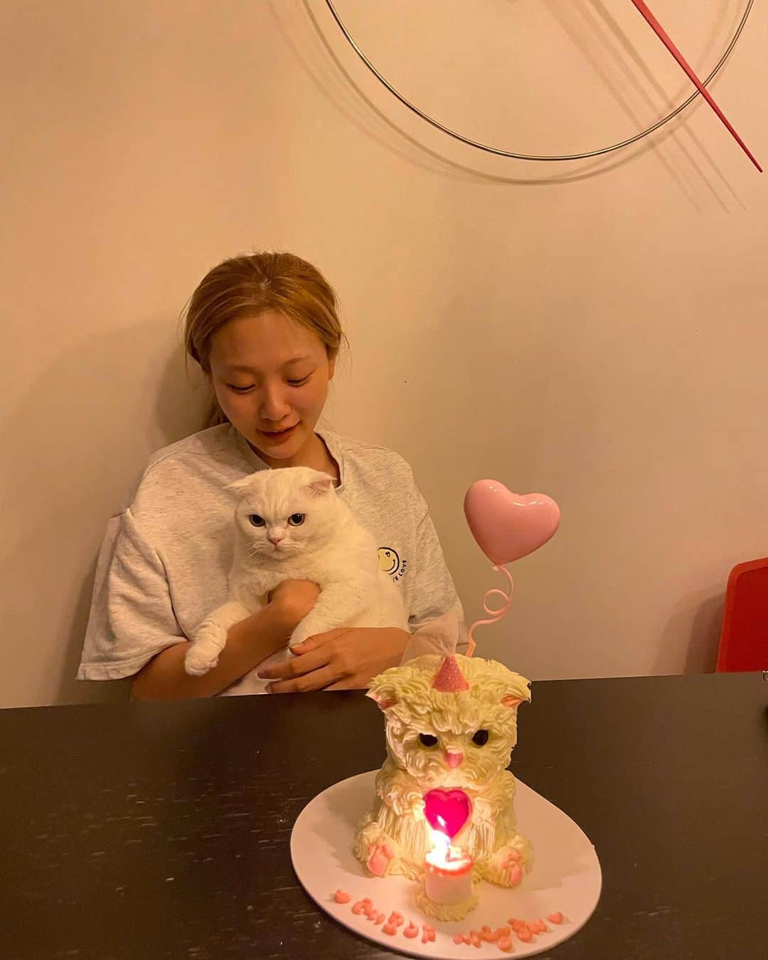 アン・ジヨンのインスタグラム：「우당탕탕 갈릴레오 생일파티 🎉🎉 레오야🌱사랑해🩷」