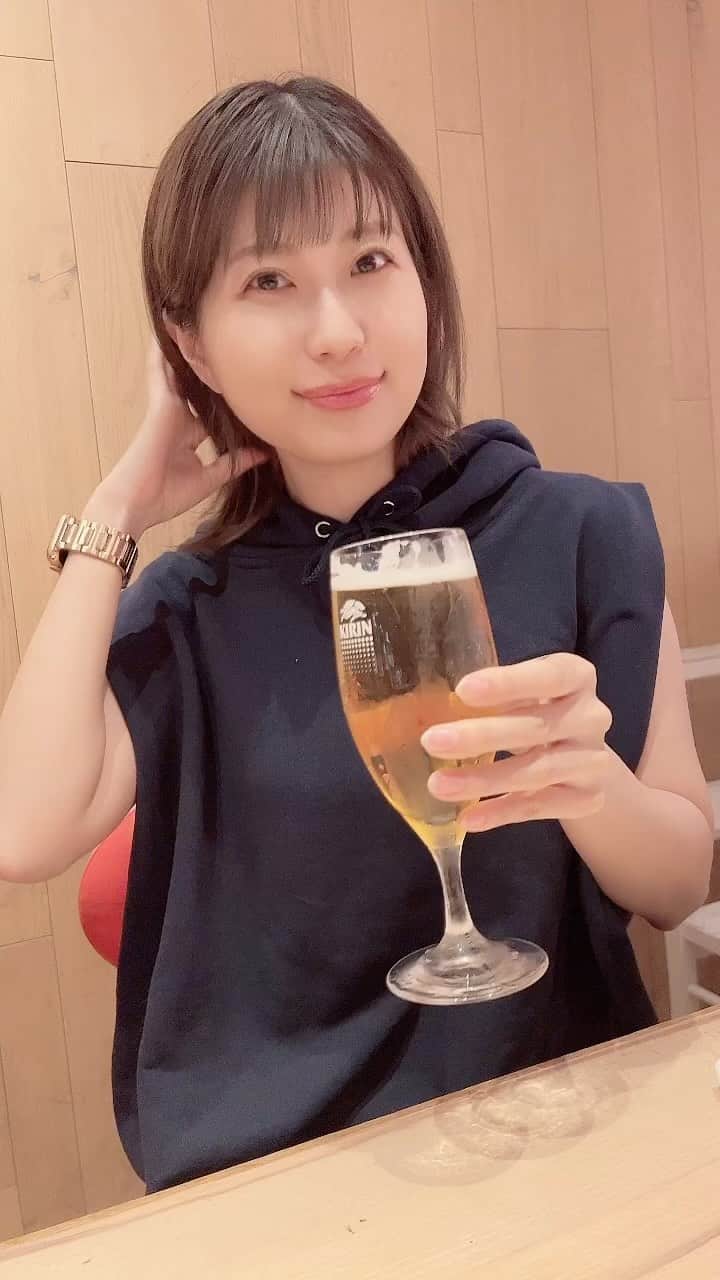 天野麻菜のインスタグラム：「ビール女子。3579」