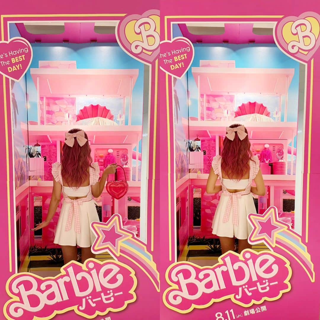 黛実希さんのインスタグラム写真 - (黛実希Instagram)「Hi Barbie🎀🩷💞👗👠💄💗  感想書きたいけどまだ観てない人もいるだろうから少しだけ…💕 子供の頃からずっと大好きなピンクとBarbie人形の世界にこの映画のおかげで入れて幸せ🌈💓  ずーーーっとピンク大好き🩷 Barbie Landに住みたい‥🥞🩷  #Barbie#barbiegirl#barbiedoll#barbiestyle#barbiemovies#barbiemovie#barbiefashion#barbiegram#バービー#バービー映画#バービー人形#바비#바비인형」8月24日 23時25分 - candymiiiki