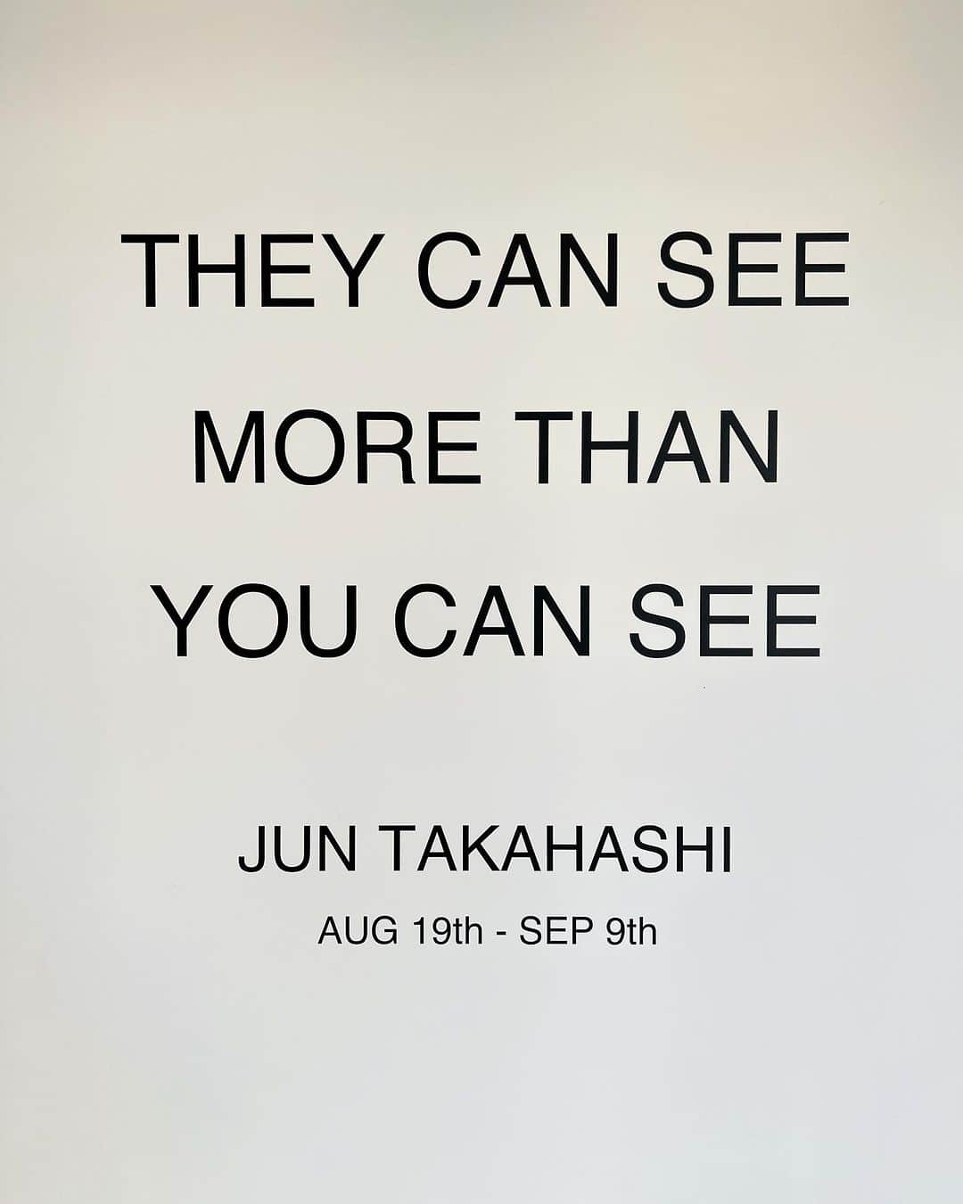 宇野薫のインスタグラム：「今日は朝トレ後 高橋盾さんの個展THEY CAN SEE MORE THAN YOU CAN SEEに行ってきました。  『THEY CAN SEE MORE THAN YOU CAN SEE』by JUN TAKAHASHI 2023年8月19日(土) - 9月9日（土） GALLERY TARGET 東京都渋谷区神宮前5-9-25 1F 12:00 - 18:00 ＊月曜・日曜休廊」