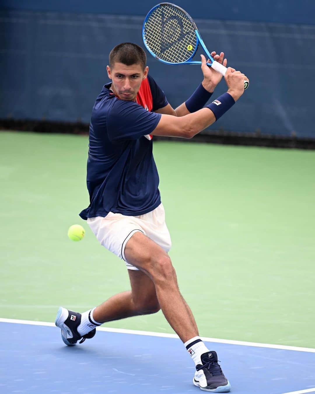 カロリナ・プリスコバのインスタグラム：「Hitting the court at full speed 💨   FILA’s newest performance tennis shoe, Mondo Forza, debuts on court in NYC   #filatennis」